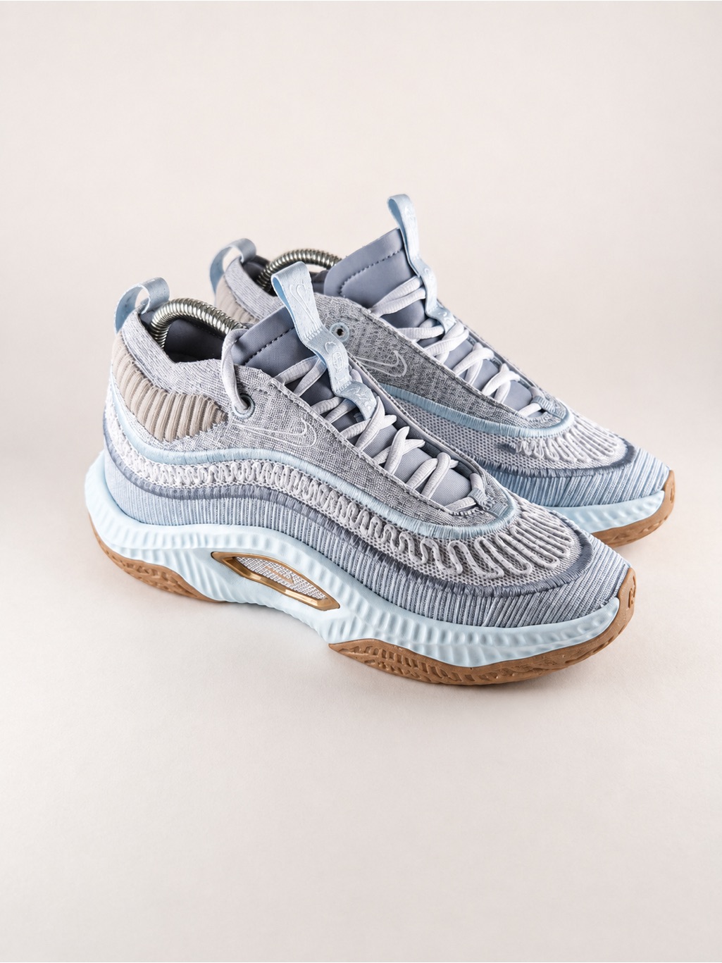 Size 7w- Nike Cosmic Unity 3 Glacier Blue And Gray Knit Sneakers